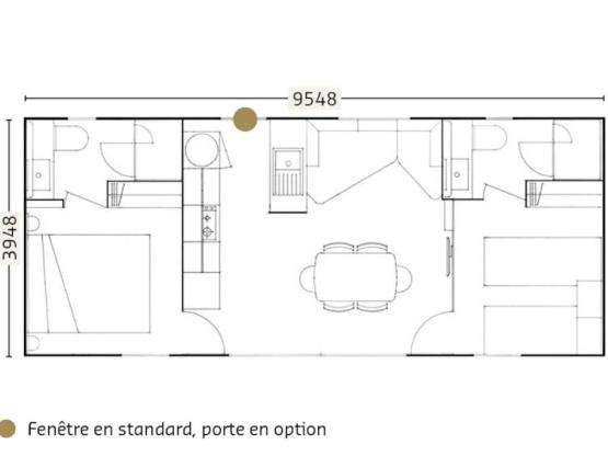 OTELLO 2-Bedroom PRESTIGE Mobile Home with Air Conditioning and Large Covered Deck
