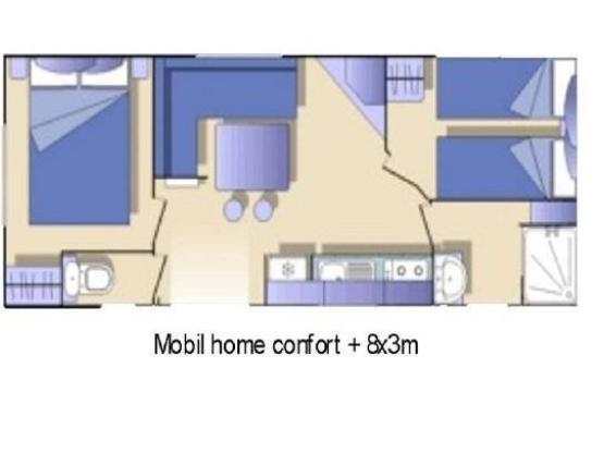 MOBIL HOME Air-conditioned comfort - 2 bedrooms - 24m² / Palm and Olive trees