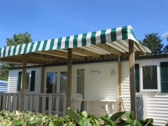 Standard Mobile Home, 27 m² - 2 bedrooms + semi-covered terrace + TV + air conditioning