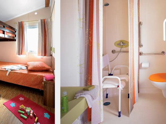 Stacaravan Confort - 2 slaapkamers - voor mindervaliden