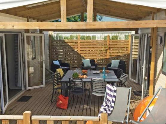 Mobile-home Archipel 6 bedrooms + TV + sheltered terrace