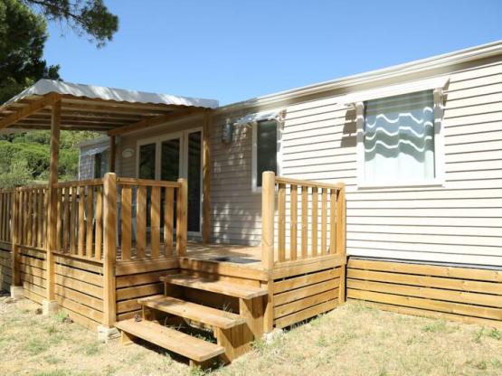 Mobile-home Prestige 40m² - 3 bedrooms + air-conditioning +TV + sheltered terrace