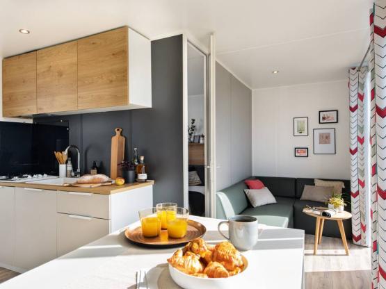 Mobile-home Premium 32m² 3 bedrooms + terrace + TV + dishwasher