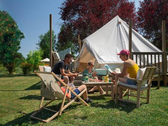 Scandinavian tent on stilts