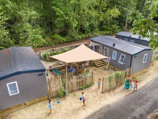 Mobile-home Tribu 5bd | PREMIUM 56m²-A/C-2 bathrooms-TV-DW-Plancha -Free Wifi-sheltered Terrace