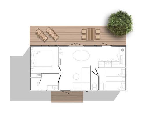 Cottage MAGNOLIA + jacuzzi 32m² (2 zimmer)