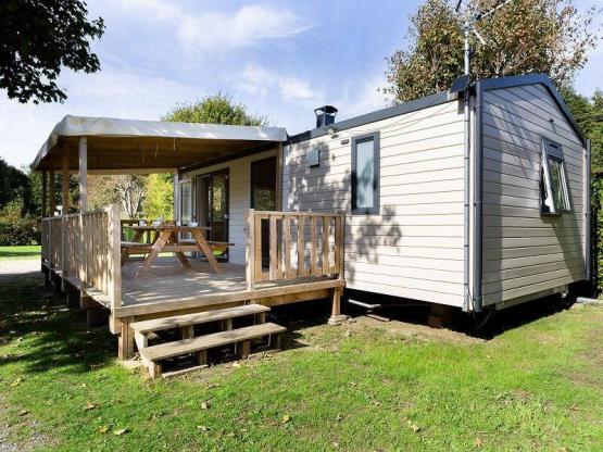 Mobile-home Confort Plus 2 bedrooms - Half-covered terrace