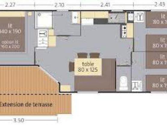 Mobile-home "Ancolie" 3 bedrooms S