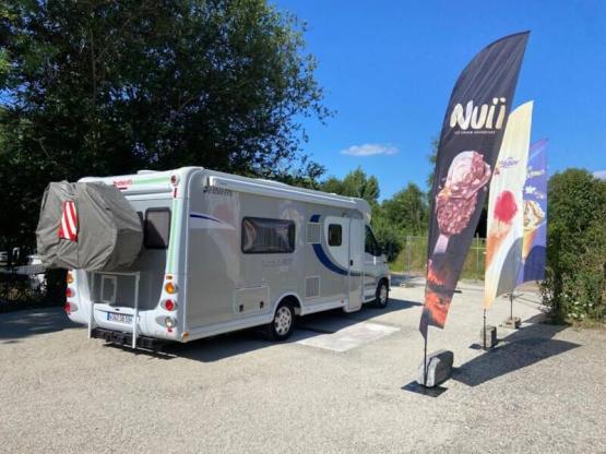 Camping Car Pitch 64m² (draining, filling and electricity 6A included)