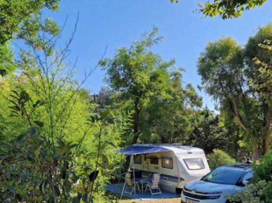 Pitch : car + tent/caravan or motor home + electricity 6A