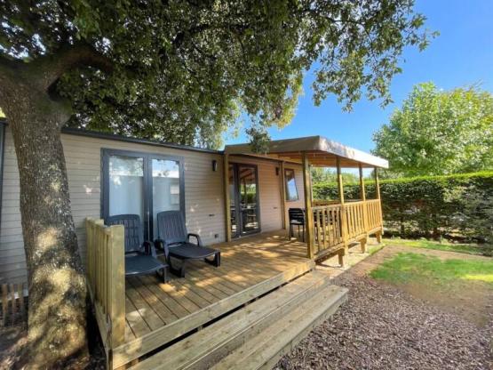 Mobilheim PREMIUM "TERRE et DUNE" - 32m² - Halbüberdachte Terrasse - 2 Zimmer- Neue 2024