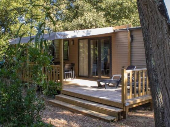 Mobilheim PREMIUM "TERRE et FORET" - 35m² - Halbüberdachte Terrasse - 3 Zimmer- Neue 2024