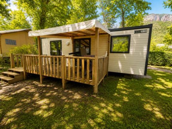 Mobil-home Grand Large Louisiane Premium 34 m² 3 chambres - terrasse couverte + TV + LV + P