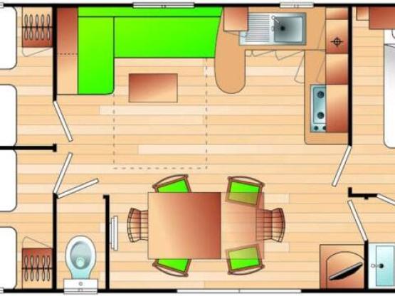 Domino 3 bedrooms 35m²