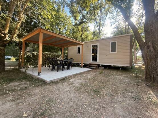 NEW // Mobile-home Confort 26m² 2 bedrooms - Half-covered terrace + TV