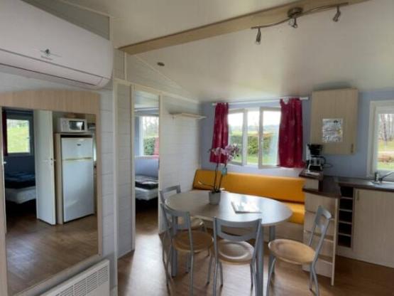 Mobilheim  Confort 33,5 m² 3 Zimmer + Halbüberdachte Terrasse + Klimatisierung