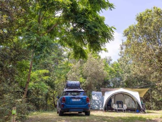 Pitch with electricity + private sanitaries / S