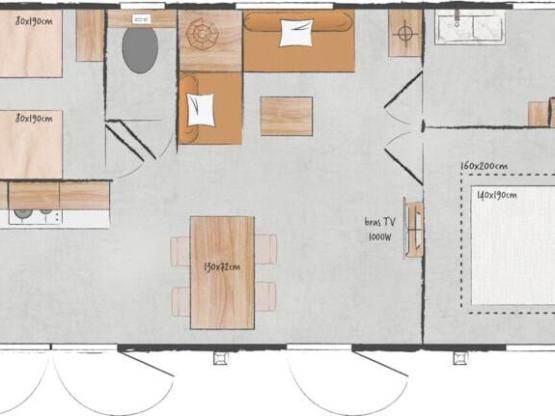 FAMILY 4 Mobil Home 4 pers. 31 m²