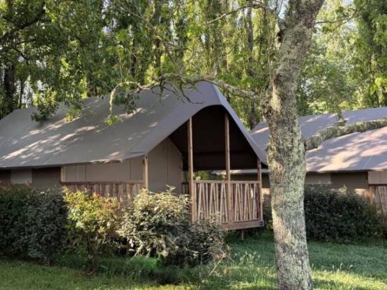 LODGE TENT with bathroom, restrooms, kitchen, and a view of nature