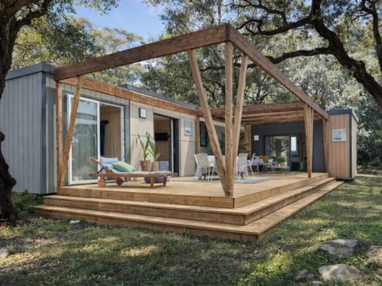 Mobil-home double Riala avec bain nordique (Gamme Exclusive) - Dimanche/Dimanche -