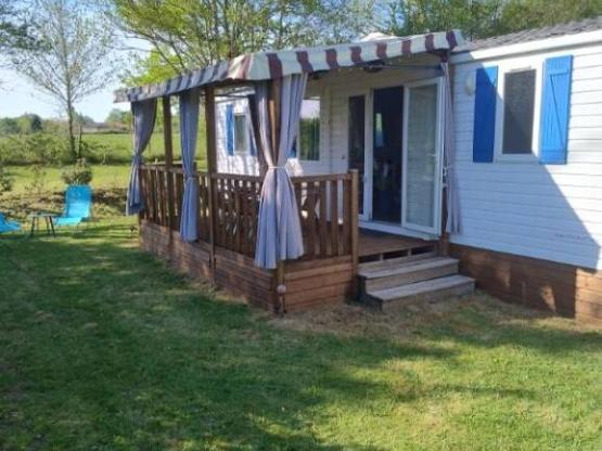 Mobil-home 3 ch Prémium  terrasse couverte, TV, climatisation, lave-vaisselle