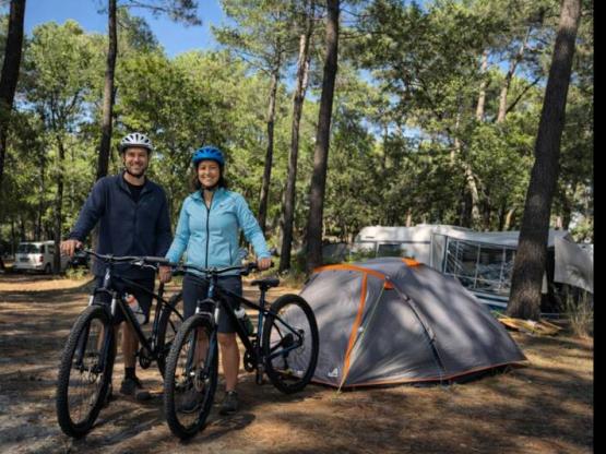 Camping site for cyclists (package for 2 people + 1 tent + 1 bike) without electricity