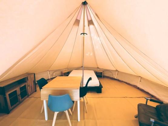 Canvas lodge in the bamboo grove
