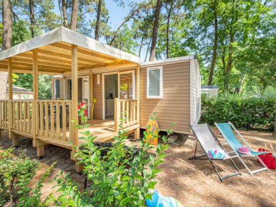 Comfort Air-Conditioned 3-Bedroom Mobile Home | COMFORT AIR-CONDITIONED - 30 m² - Air Conditioning - TV - Griddle - Covered Terrace