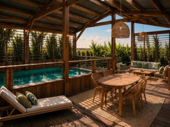 Lagoon 2-Bedroom Mobile Home | PREMIUM+ - 31 m² - Mini Pool - Air Conditioning - Covered Terrace (70 m²) - Travel Package
