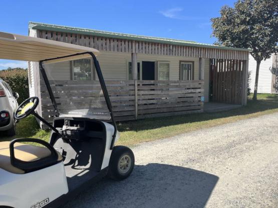 Chalet 2 bedrooms modular + sheltered terrace + wifi