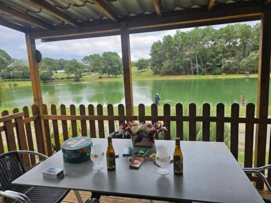 Cottage in front of the pond