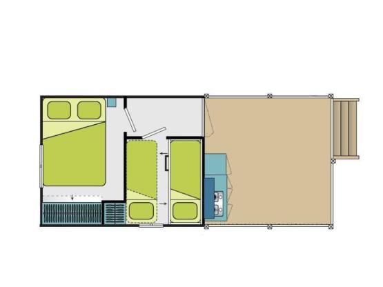 Bungalow LE KAMPAGNOL - sin sanitario