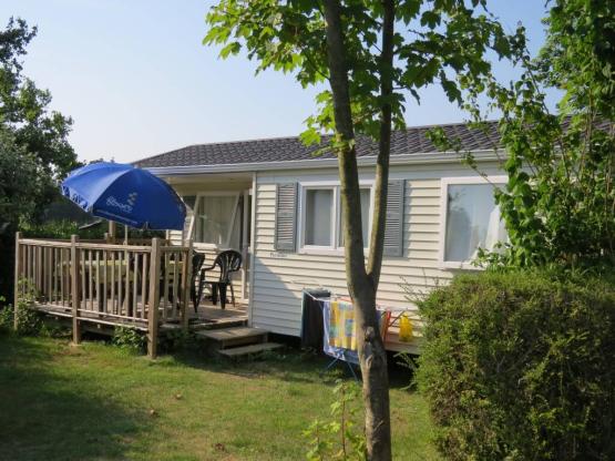 Mobile-home CONFORT - 25m² - (4pers) - 2 rooms + 1bathroom + wc + half-covered terrace