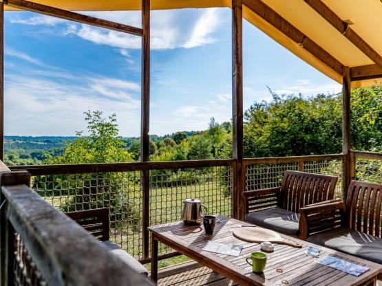 Canvas bungalow Standard 19m² (2 bedrooms) - sheltered terrace 6m² - without toilet blocks