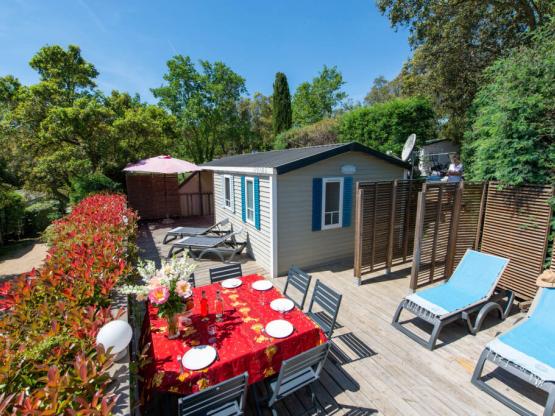 Mobil home Confort+ 25 m² Confort + (2 bedrooms) - air-conditioning + sheltered terrace