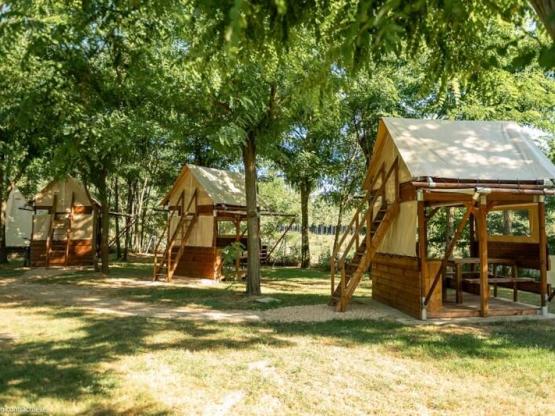 Bivouac tent pitched