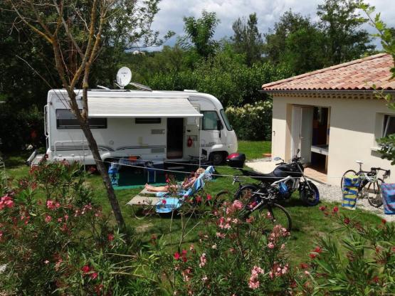 Camping pitches with private bathroom