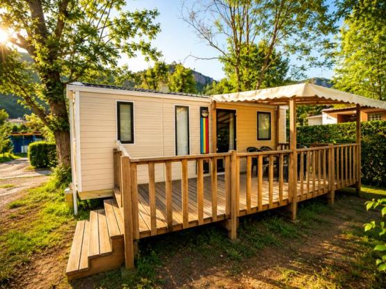 Mobile-home Modulo Confort 30m² 2 bedrooms - Half-covered terrace + TV