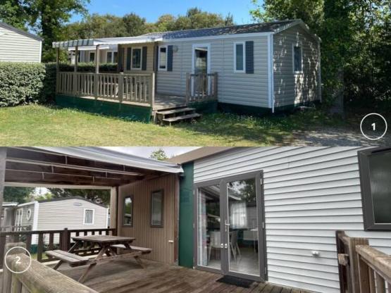 Mobile-home  Confort+ 34m² (3 bedrooms) Half-covered terrace