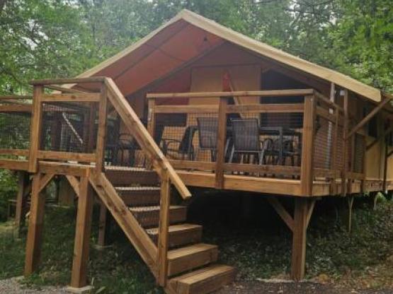 Cotton Lodge Nature Tent 25m² / 2 bedrooms - sheltered terrace (without toilet blocks)