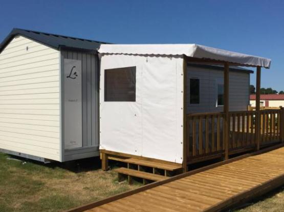 Mobile-home 2 bedrooms, Half-covered terrace