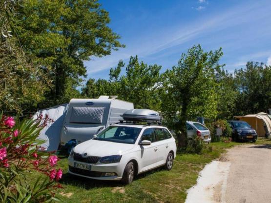 Camping pitches with private bathroom