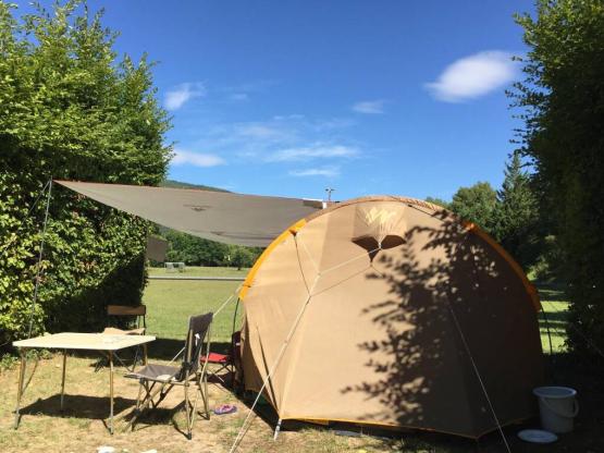 Camping pitch without electricity, view on mount Cresta (1 vehicle + 1 tent or 1 caravan)