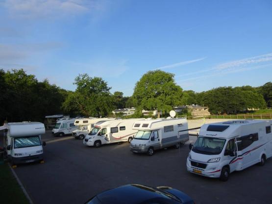 Motorhome area with electricity