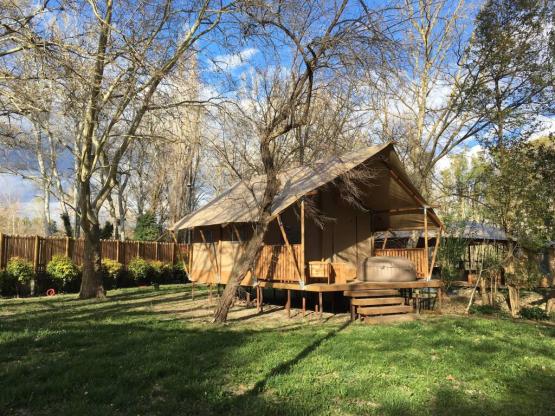 Lodge Rivière 30m² + 15m² - 2 bedrooms - Spa - kitchen - bathroom