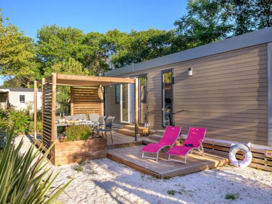 Mobile home LAURIER ROSE Premium (3 bedrooms) 33m2 - sheltered terrace 19m² + TV + air-conditioning