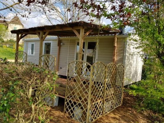 Mobilheim 2 Zimmer PADIRAC LUXE 30 m2 + Halbüberdachte Terrasse