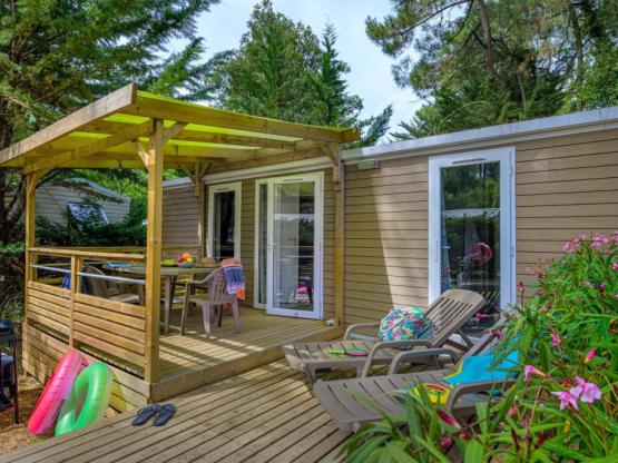 Mobile home Premium+ 2bd 2 BATHR | PREMIUM-33m²-covered terrace - TV - DW - SPA - Linens - FREE WIFI