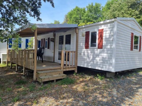 Mobilheim Standard 24-34m² - 3 Schlafzimmer - überdachte Terrasse + TV