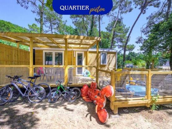 Mobilheim Family 2sz |PREMIUM-28m²-KLIMA-TV-GS -Plancha-Gratis wlan-XXL überdacht Terrasse